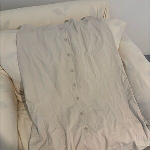 Neutral Cream Button-Front skirt